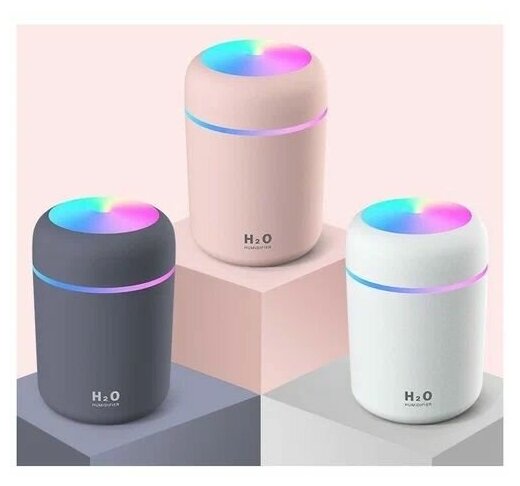 Аромадиффузор-ночник Humidifier H2O, розовый - фотография № 11