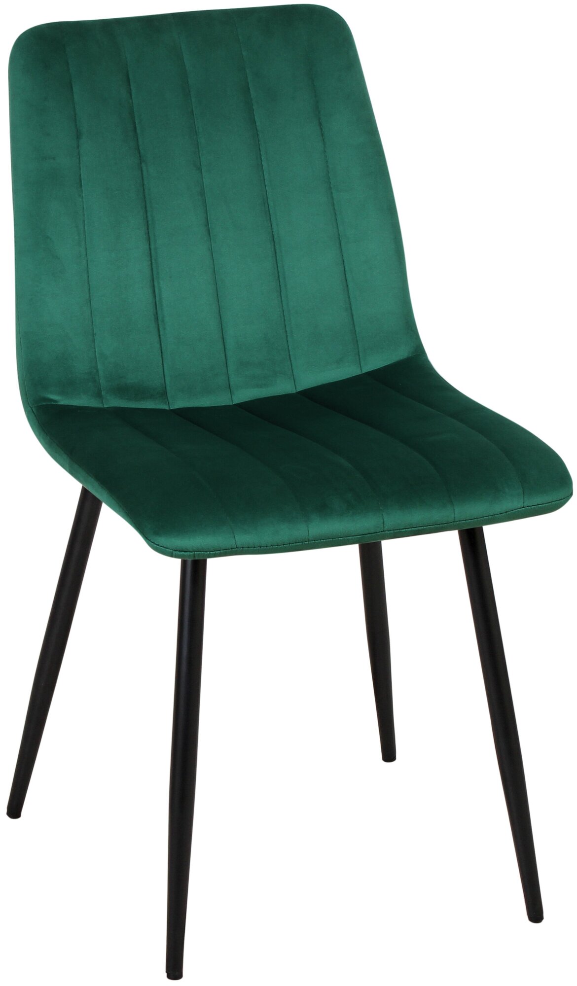 Стул обеденный Дублин РФ-240 цвет сиденья зелёный велюр, черные ножки