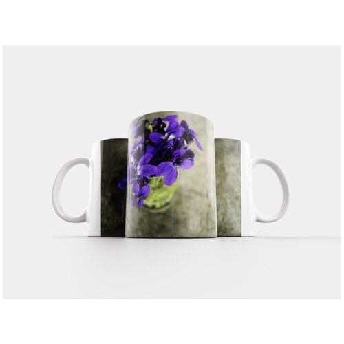 фото Кружка "фиалки, фиолетовый, цвести" 320 мл lotsprints