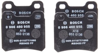 Дисковые тормозные колодки задние Bosch 0986460955 для Opel, Saab, Chevrolet (4 шт.)