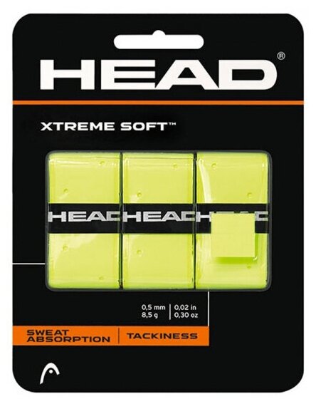 фото Обмотка для ручки ракетки HEAD Overgrip XtremeSoft x3 Yellow 285104-YW