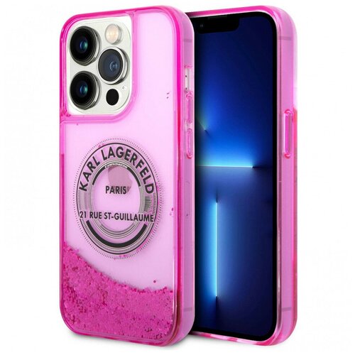  Karl Lagerfeld Liquid glitter RSG logo Hard  iPhone 14 Pro Max,   (KLHCP14XLCRSGRF)