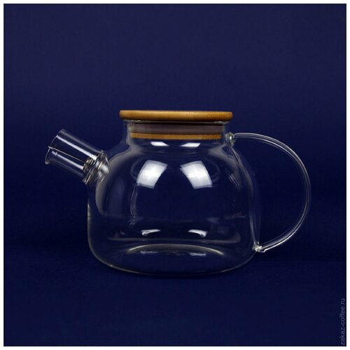 Чайник стеклянный с Деревянной Крышкой АР 1000мл