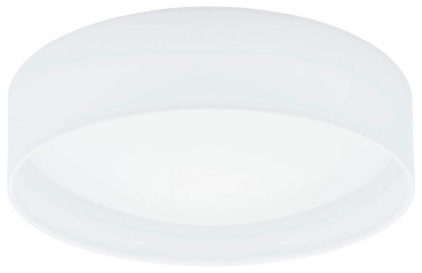 Светод. светильник потолочный PASTERI, 12W (LED), Ø320, H90, белый/текстиль, белый