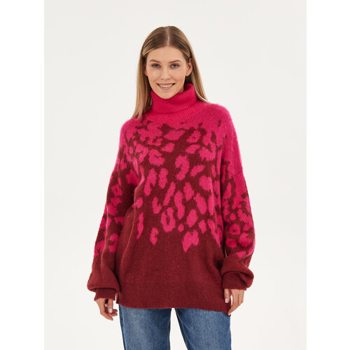 Свитер UNITED COLORS OF BENETTON, размер M, розовый свитер с высоким горлом united colors of benetton для женщин 22a 1035d2551 000 m