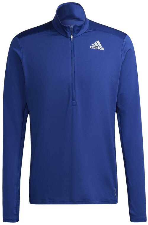 Беговой лонгслив adidas Own The Run 1/2 Zip, светоотражающие элементы, размер s, синий