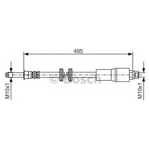 Шланг торм. пер. 495мм, BOSCH, 1987481005