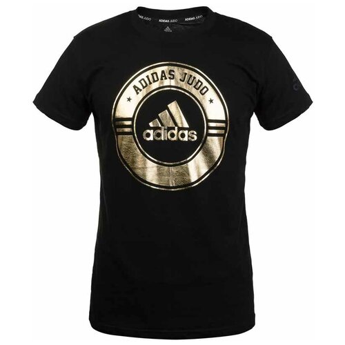 фото Футболка детская combat sport t-shirt judo kids черно-золотая (рост 152 см) adidas