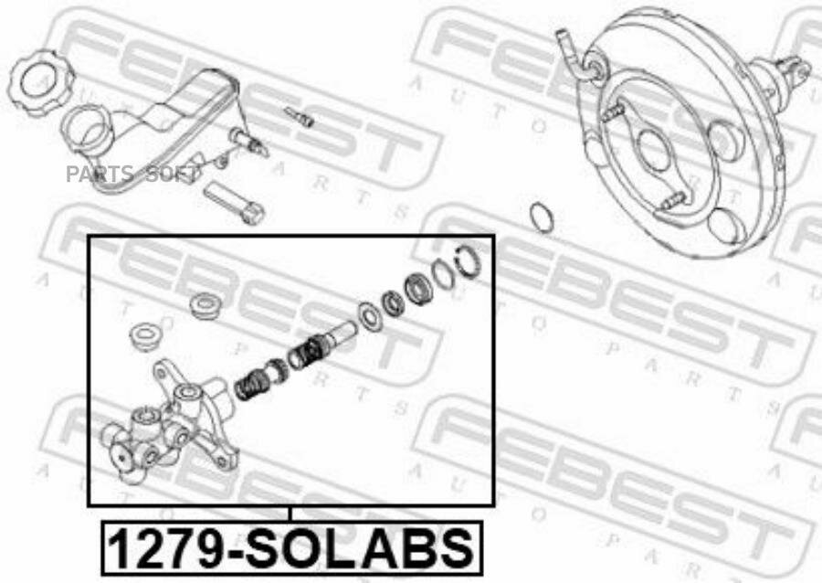 1279SOLABS FEBEST цилиндр тормозной главный HYUNDAI ACCENT 11 2011-2014 [HMA]