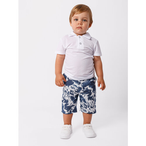 Комплект одежды  Chadolls для мальчиков, шорты и футболка, повседневный стиль, карманы, пояс на резинке, размер 86, синий, белый