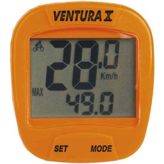 Велокомпьютер Ventura Х, 10 функций, оранжевый, 5-244553