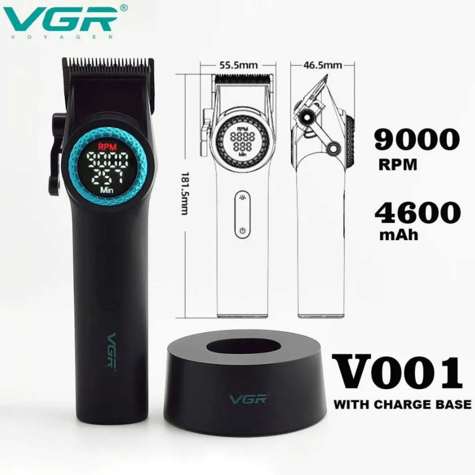 Машинка для стрижки VGR V001, черный - фотография № 9