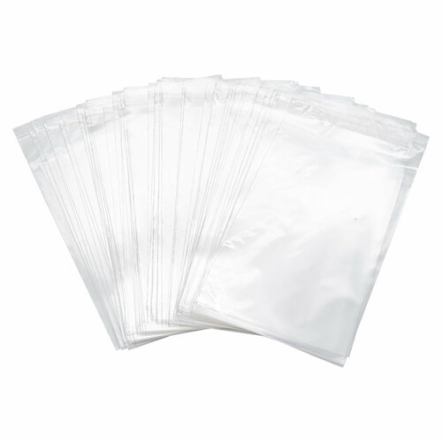 Пакет прозрачный из бопп 30 мкм 100 мм150 мм клапан 30 мм с клейким слоем 100 штупак 350₽