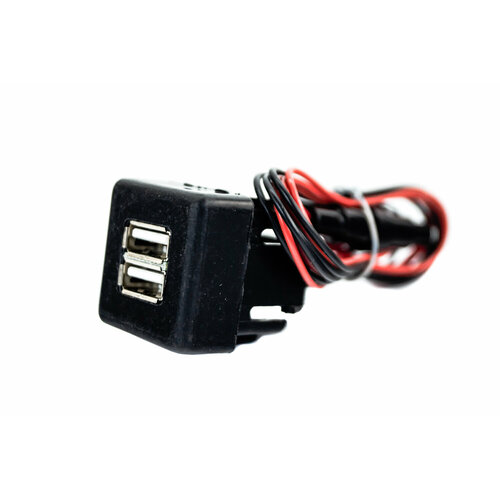 USB зарядное устройство вместо заглушки кнопки, 2 слота на ВАЗ 2110, 2111, 2112