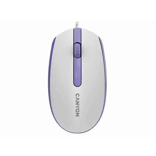Мышь проводная Canyon M-10, 1000dpi, Белая лаванда (White lavender) CNE-CMS10WL белый