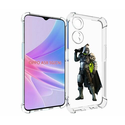 Чехол MyPads destiny-2-hunter для OPPO A58 задняя-панель-накладка-бампер