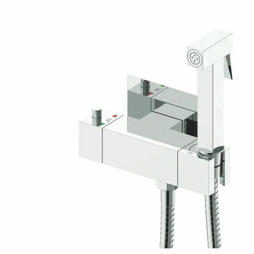 Гигиенический душ с термостатом Rose R965, хром