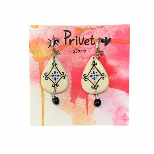 Серьги конго Privet store, мультиколор