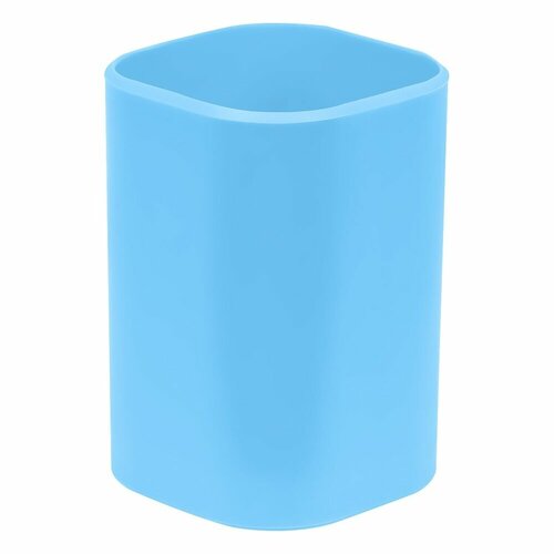 подставка ступенькадетская цвет голубой Подставка-стакан СТАММ Фаворит, пластиковая, квадратная, голубая (ПС-31287)