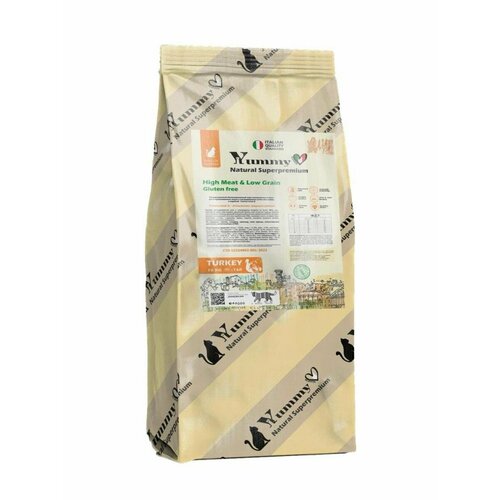 Сухой корм Yummy Linea для кошек с индейкой 10кг