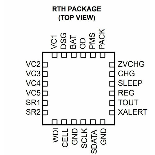 Микросхема BQ29312ARTHR QFN 5pcs qca8335 qca8335 al3c qca8075 qca8075 0vv qfn[unk]26032