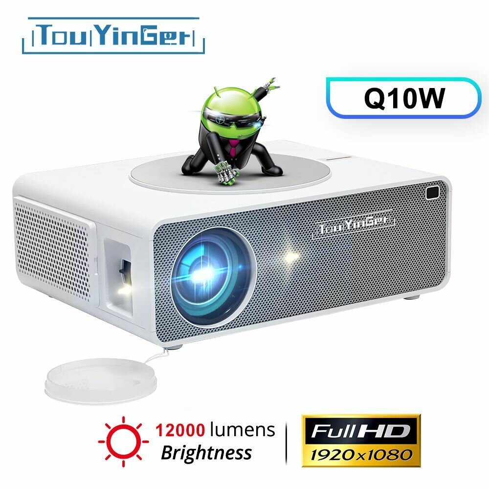 Проектор TouYinger Q10W 12000 люмен 4K Android WIFI 1080P Full HD
