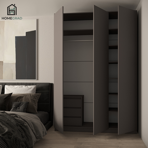 Шкаф для одежды Mika 220x150x48 графит, HomeGrad