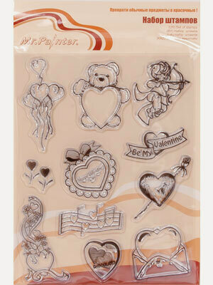 Изображение товара Mr.Painter Набор штампов 14 см x 18 см ASM-11 Валентинки №2 для скрапбукинга