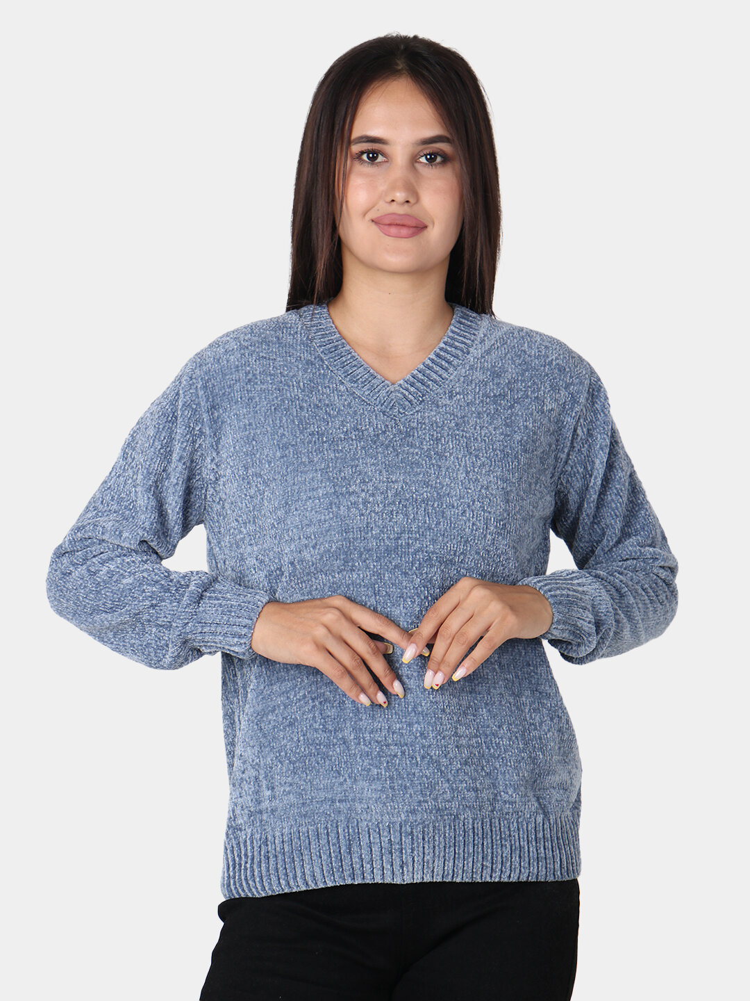 Свитер размер One Size, , синий меланж — фото 1