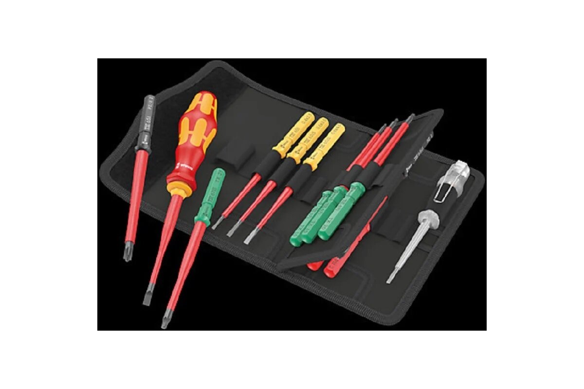 Набор бит с битодержателем WERA Kraftform Kompakt VDE 16 extra slim 1 Tool Finder WE-006608