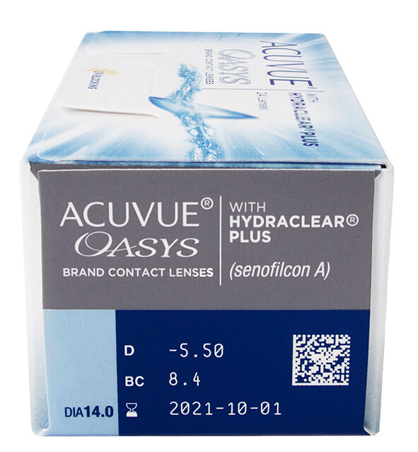 Контактные линзы Acuvue Oasys with Hydraclear Plus, 24 шт, R 8,4, D -4,5 — фото 1