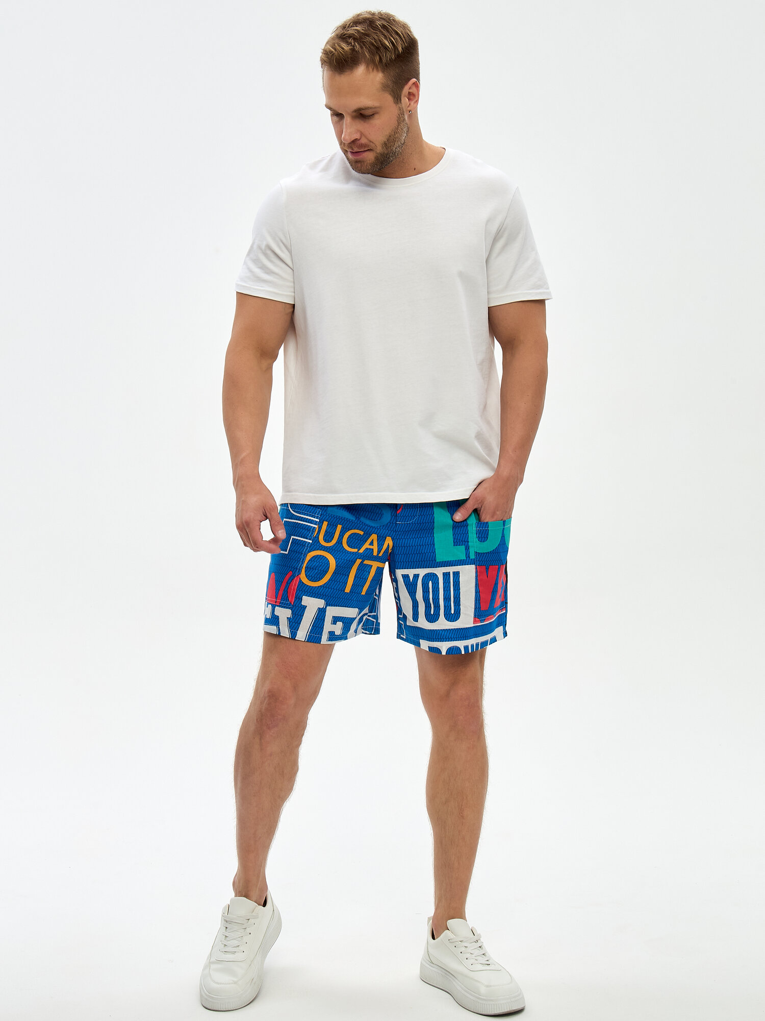 Шорты  шорты домашние, размер 54, 11 темно-синий — фото 1