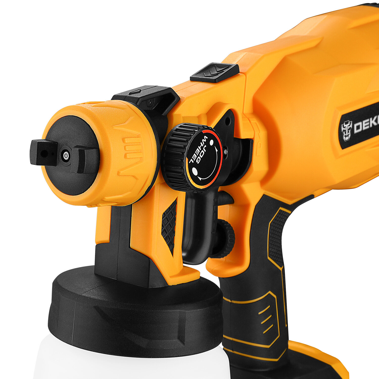 Краскопульт аккумуляторный Deko DSG20K2, 20 В Li-ion 2.3 Ач, 0.5 л/мин - фото №3