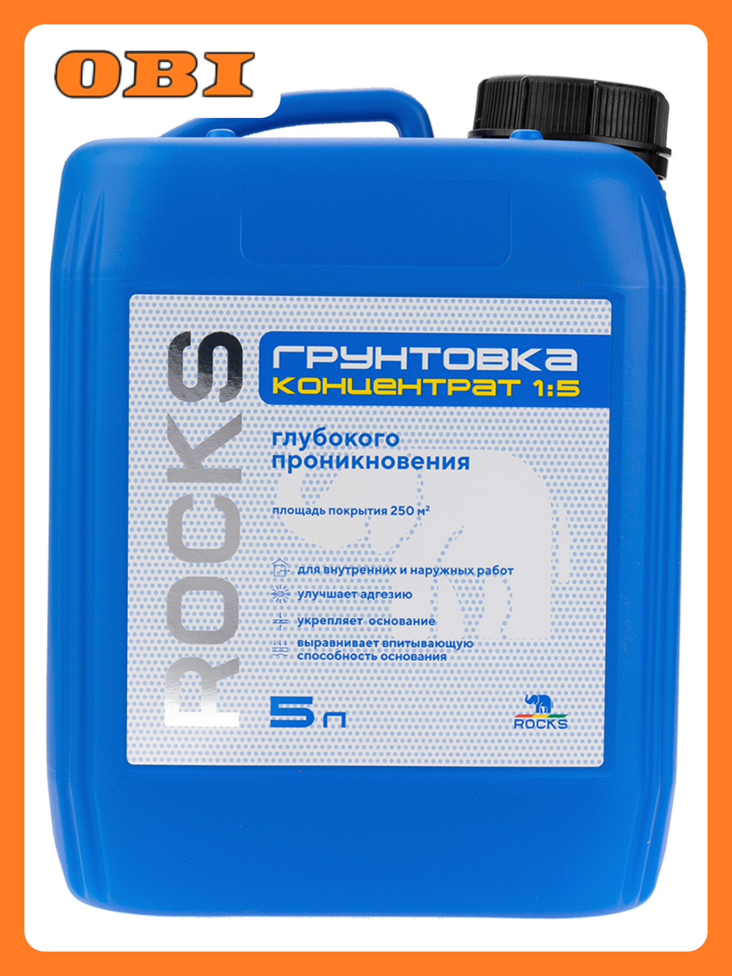 Грунт-концентрат ROCKS глубокого проникновения для наружных и внутренних работ 5 л