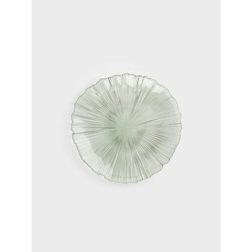 Тарелка обеденная Kuchenland 27 см стекло Р зеленая Verge 1390₽