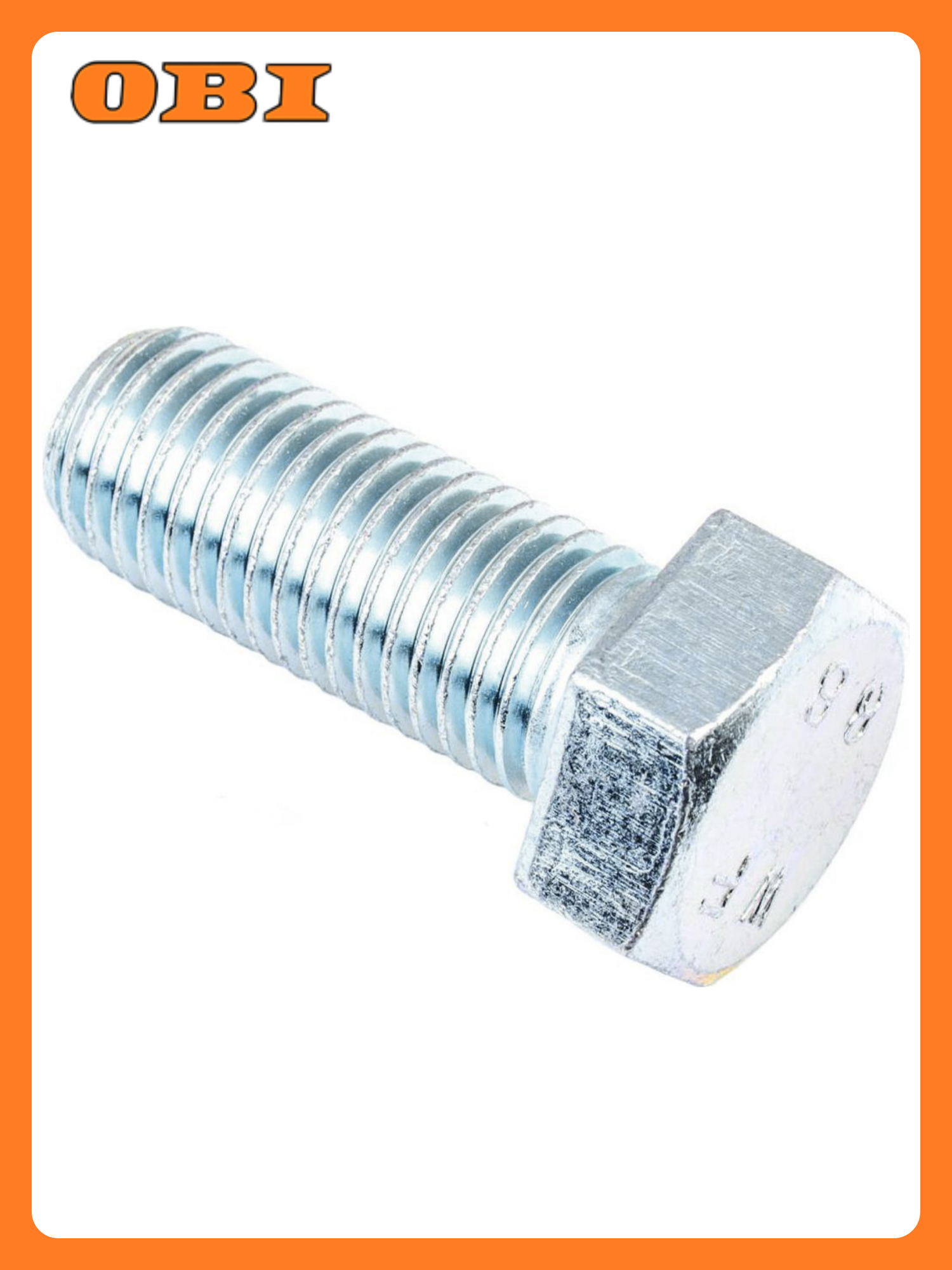 Болт DIN 933 Стройбат М6х16 шестигранный оцинкованный 8 шт.