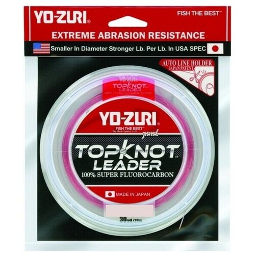 флюорокарбон yo zuri topknot leader fluorocarbon 100% 27м natural clear 0 700мм 60lbs Флюорокарбон Yo-Zuri TOPKNOT LEADER FLUOROCARBON 100% 30YDS 80Lbs 0.810mm (natural clear)