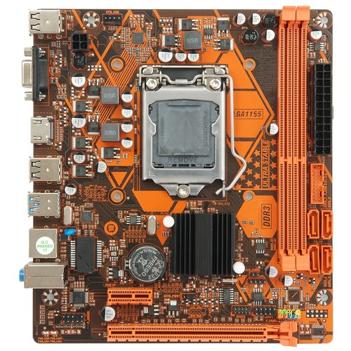 Материнская плата Esonic H61FHL esonic материнская плата socket1155 esonic h61fhl ih61 2xddr3 sata ii pci e d sub hdmi sb lan usb2 0 matx ret