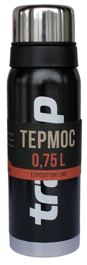 Классический термос пробка Tramp Expedition line, 0.75 л, черный