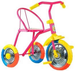 Трехколесный велосипед со спиной Kinder Озорной ветерок LH702 розовый / детский велосипед Гвоздик / трехколесный велосипед