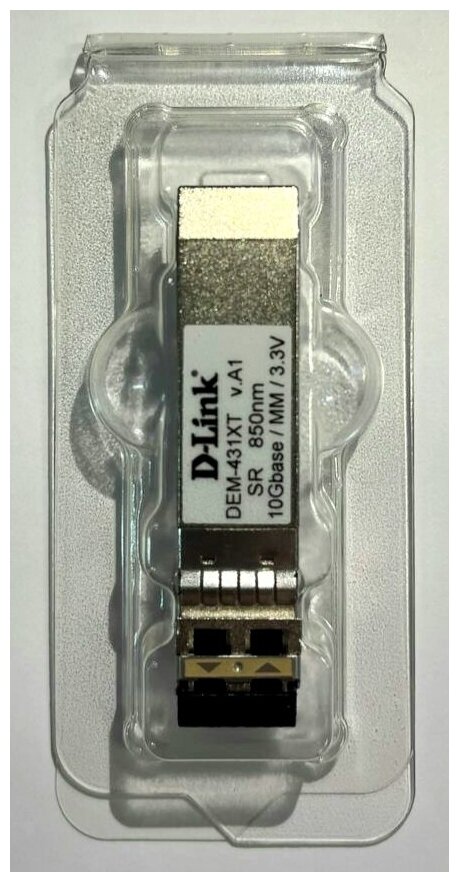 DEM-431XT/A1A Трансивер D-link SFP+ с 1 портом 10GBase-SR для многомодового оптического кабеля (до 300 м)