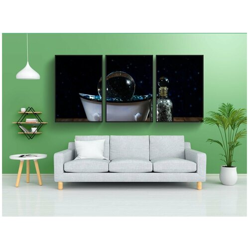 фото Набор модулных постеров для интерьера "ванна, звезды, стекло" 60x90 см. в тубусе, без рамки lotsprints