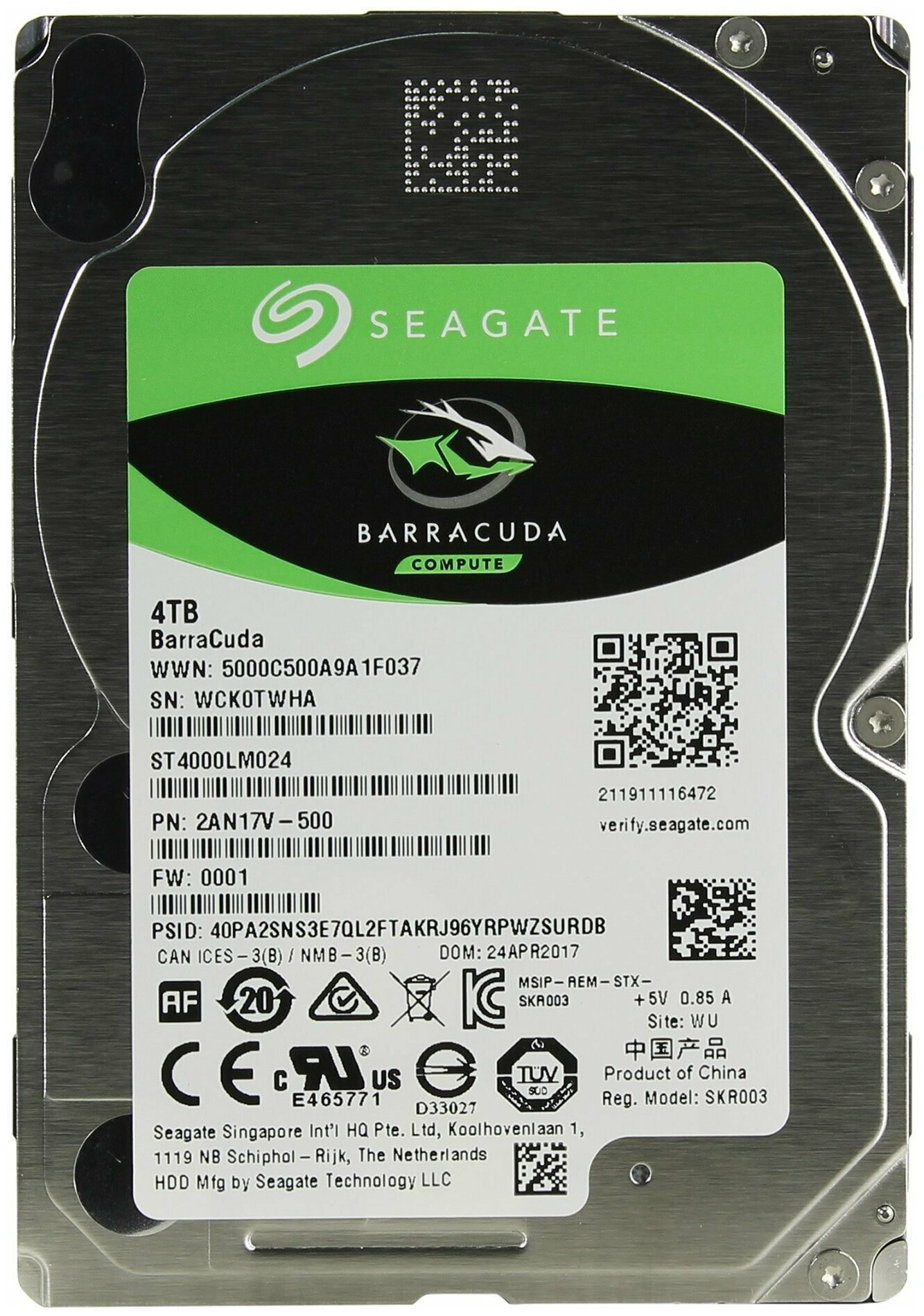 Жесткий диск Seagate Barracuda 4 ТБ ST4000LM024