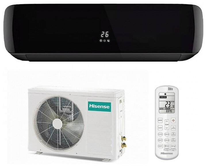 Сплит-система Hisense AS-11UW4RYDTG02B, черный BLACK CRYSTAL DC Inverter - фотография № 8