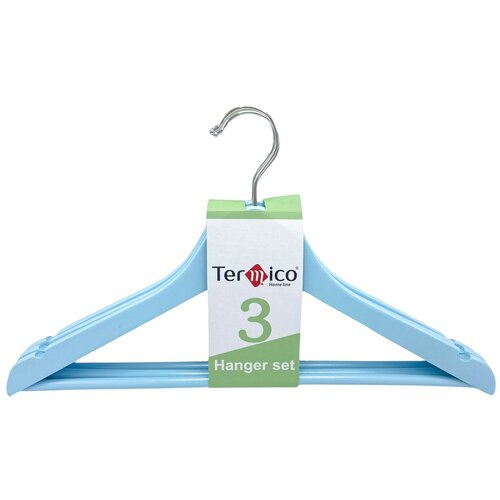 Вешалки деревянные для детской одежды, плечики, набор, 3 шт., голубые