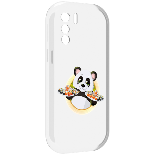 Чехол MyPads панда-с-суши для UleFone Note 13P задняя-панель-накладка-бампер