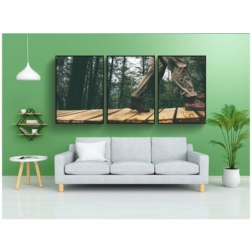 фото Набор модулных постеров для интерьера "человек, ходьба, брюки" 60x90 см. в тубусе, без рамки lotsprints