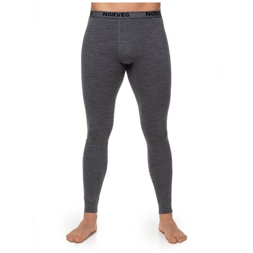 фото Термобелье кальсоны мужские серии soft, цвет серый меланж, размер m norveg