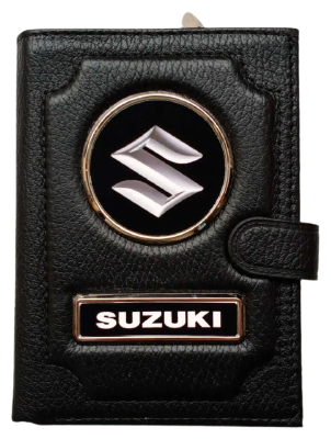 Обложка для автодокументов SUZUKI 1-6-606, черный