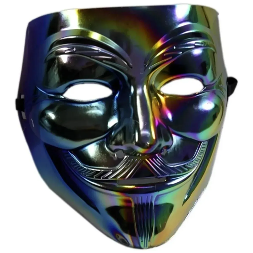 маска анонимуса пластиковая гай фокс перламутровая белая Маска Анонимуса / пластиковая Гай Фокс Хамелеон